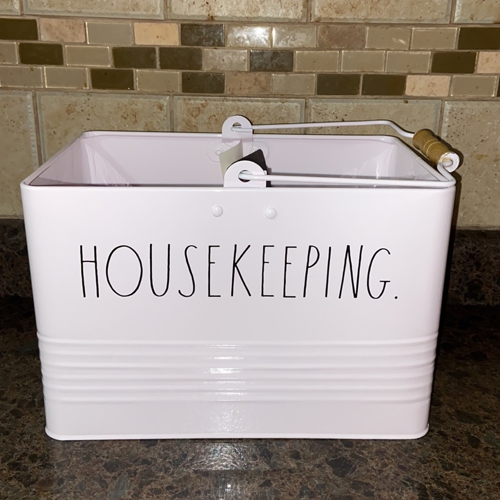 Rae Dunn housekeeping caddy